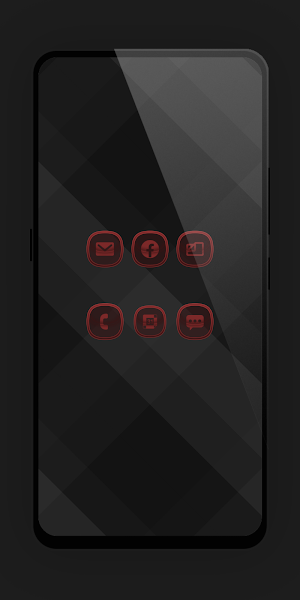 Matte Glass Red Icon Pack Screenshot 2