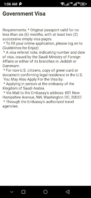 Saudi Arabia Visa Check info Screenshot 2