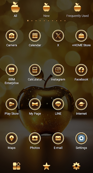 Golden Apple Theme +HOME Screenshot 2