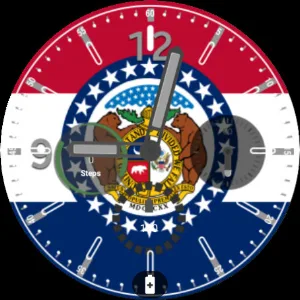Missouri Flag Watchface Screenshot 0