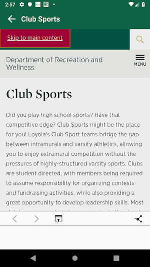 Loyola Recreation & Wellness Screenshot 2