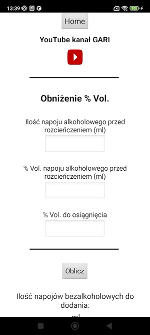 Obliczanie zawartości alkoholu Screenshot 0