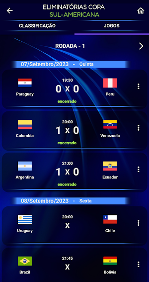 Eliminatórias Sul Americana Screenshot 3