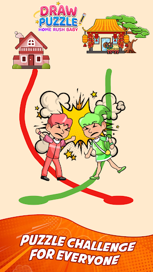 Draw To Home Puzzle Screenshot 1