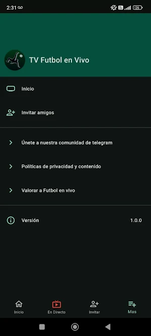 TV futbol en vivo Screenshot 3