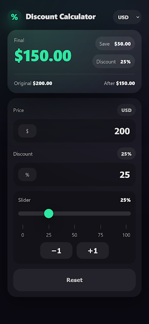 Discount Calculator Screenshot 0