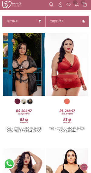 Brilho de Mulher Lingerie Screenshot 1