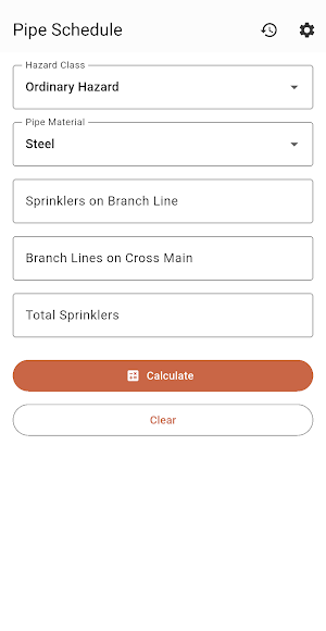 Pipe Schedule NFPA 13 Sizing Screenshot 0