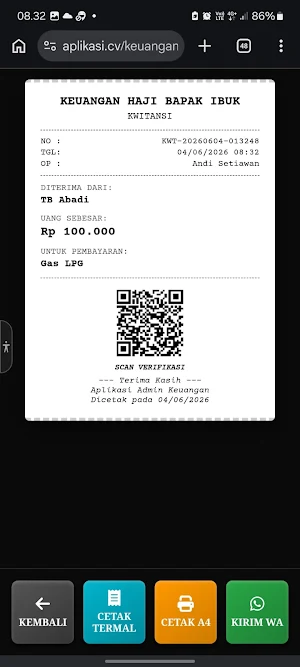 Admin Keuangan Screenshot 1