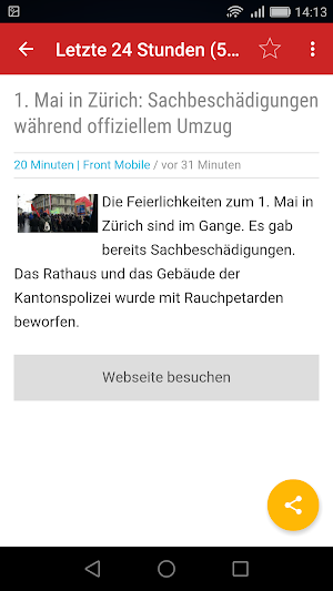 Schweiz Nachrichten Screenshot 2