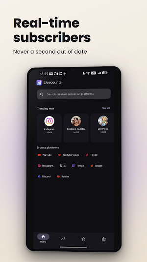 Livecounts - YT, Insta, TikTok Screenshot 1