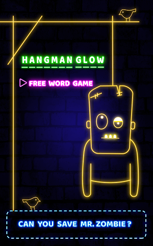 Hangman Glow Free Word Game Screenshot 0