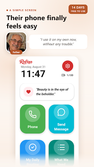 Rafiqa: Senior Phone & Safety Screenshot 0