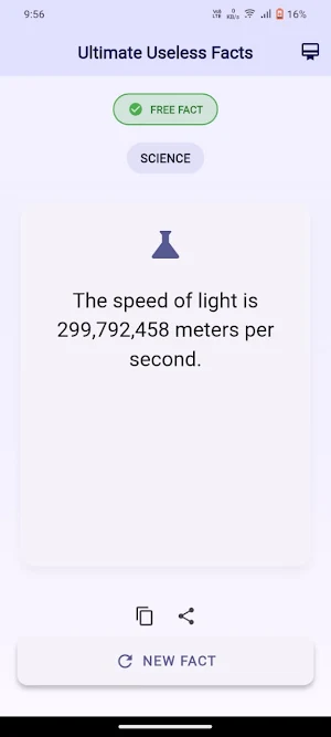 Ultimate Useless Facts screenshot 1