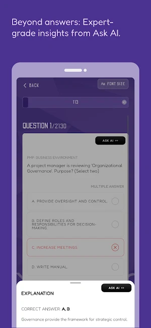 PMP CAPM Exam Prep: with AI Screenshot 2