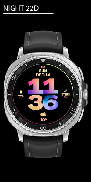 Night 22D - Digital Watch Face Screenshot 0