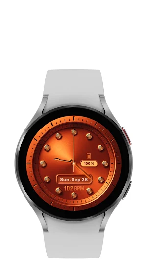 Cosmic Orange Watch Face Screenshot 2