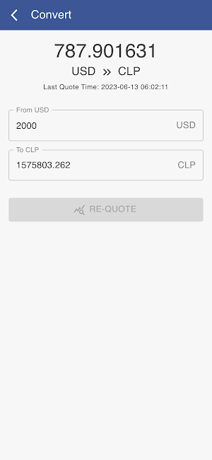 USD to CLP Screenshot 2