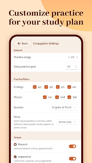 Pāli Practice Screenshot 2