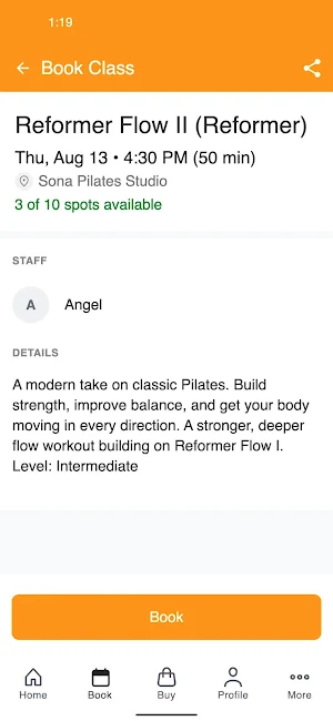 Sona Pilates Studio Screenshot 2