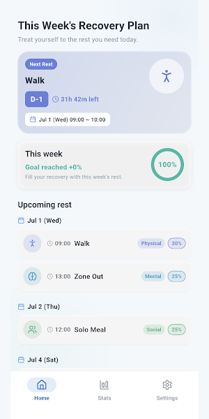 Rest Planner: Burnout Recovery Screenshot 0