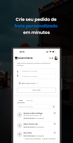 EasyFrete: Motorista e Cliente Screenshot 0