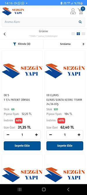 Sezgin Yapı B4B Screenshot 0