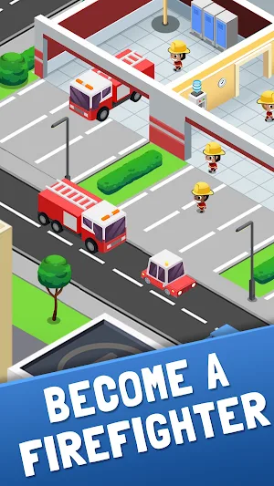 Idle Firefighter Tycoon - Fire Emergency Manager Screenshot 1
