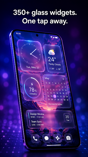 Crystal Glass Widgets Pro Screenshot 1