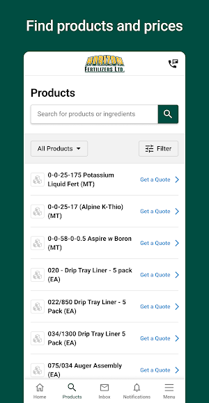 Horizon Fertilizers Connect Screenshot 2