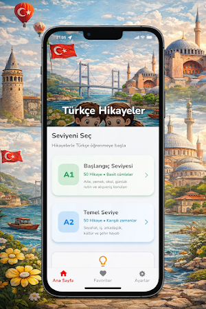 Learn Turkish A1-A2 Stories Screenshot 0