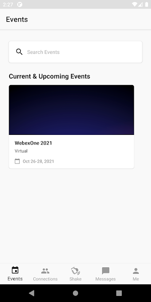 WebexOne Events Screenshot 1