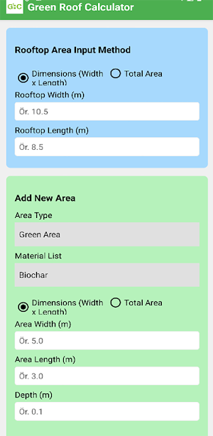Green Roof Calculator Screenshot 0