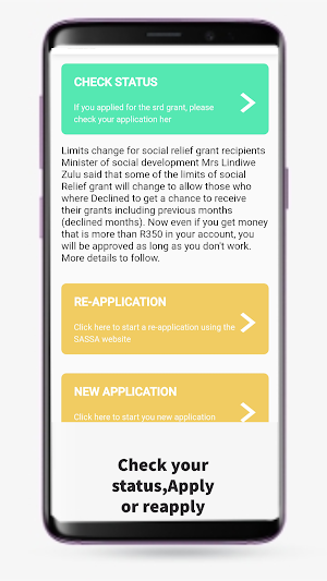 SASSA Grant Application R350 Screenshot 1