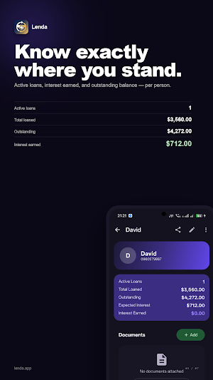 Lenda - Loan Tracker & Planner Screenshot 2