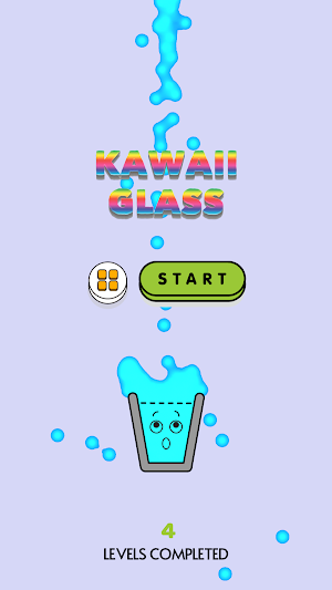 Kawaii Glass - Draw Line and Fill the glass Screenshot 0
