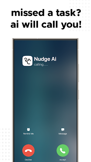 Remind me using call - Nudge Screenshot 1