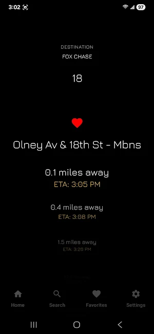 Philly SEPTA Bus App Screenshot 2
