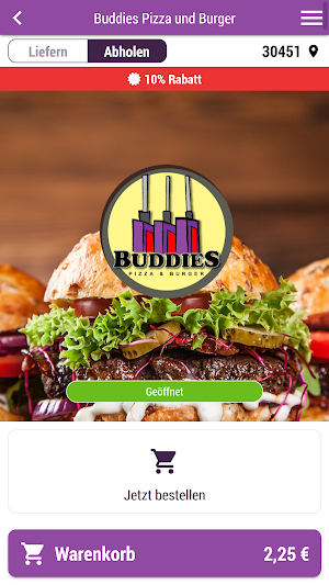 Buddies Pizza und Burger Screenshot 0