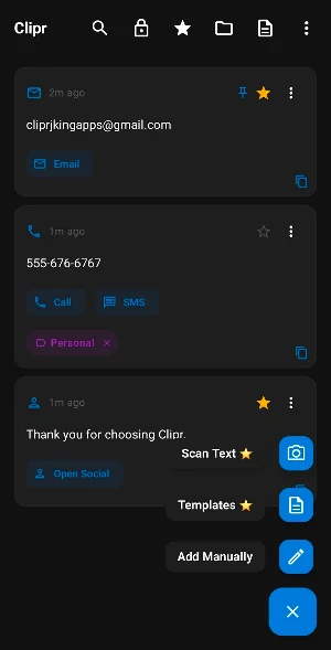 Clipr: Smart Clipboard Manager Screenshot 1