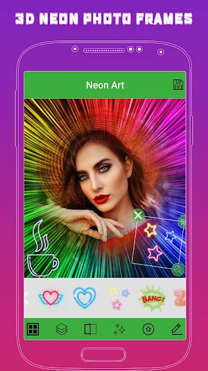 3D Neon Effect for Photos- Neon Photo Frame Screenshot 2