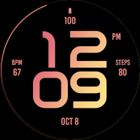 Stylish Peach Watch Face