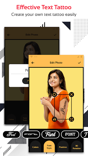 Tattoo Designer - Design & Add Tattoo to Photos Screenshot 3