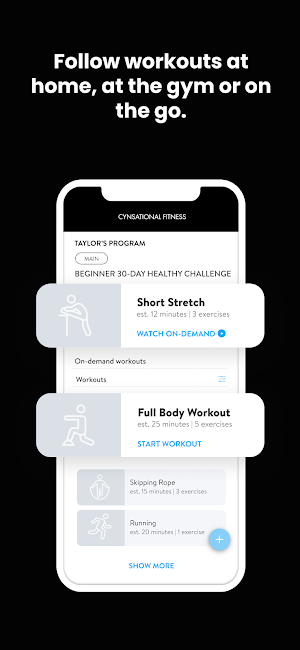Cynsational Fitness App Screenshot 2
