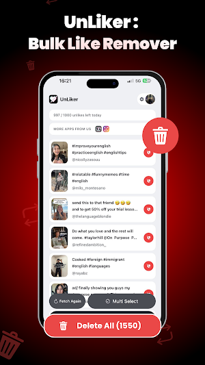 UnLiker: Like Remover Bulk Screenshot 0