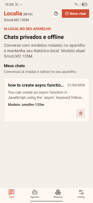 Localia - IA local e privada Screenshot 0