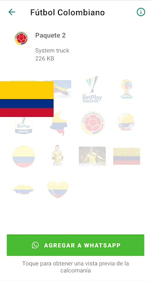 Stickers Fútbol Colombiano Screenshot 2