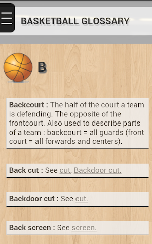 Basketball Dictionary Screenshot 0