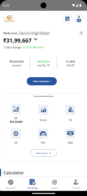 VRIDHANOVA WEALTHTECH PVT.LTD Screenshot 1