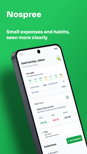 Nospree: Expenses & Habits Screenshot 0